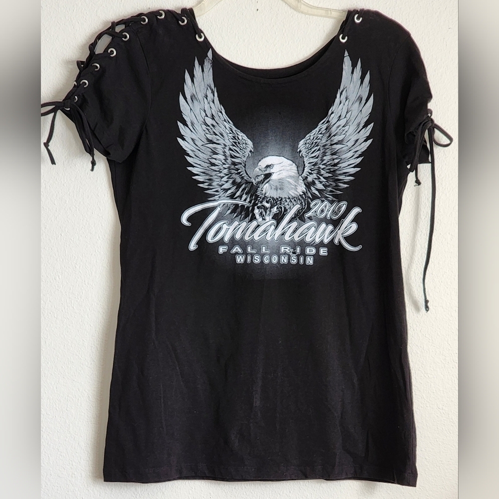 Vance Biker Wear Black Tomahawk Fall Ride 2019 Graphic Tee Sz 2XL